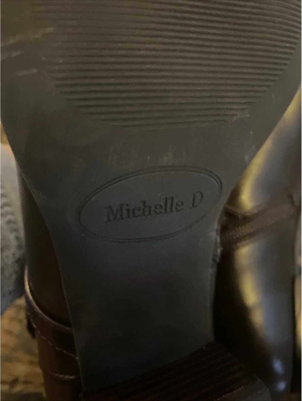 Michelle D Brown Leather Heeled Ankle Boots Size 10M